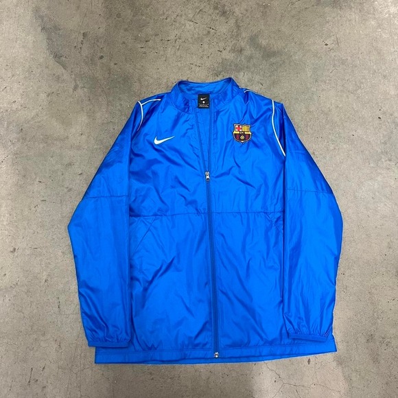 Nike blue F.C‎ Barcelona full zip windbreaker jacket - Picture 1 of 5